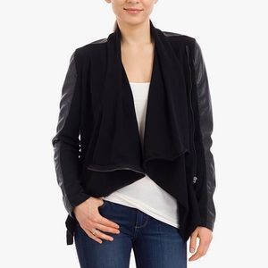 [BLANKNYC] Women's Faux-leather and Knit Jacket